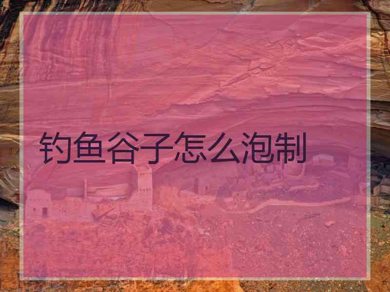 钓鱼谷子怎么泡制 钓鱼谷子怎么泡制