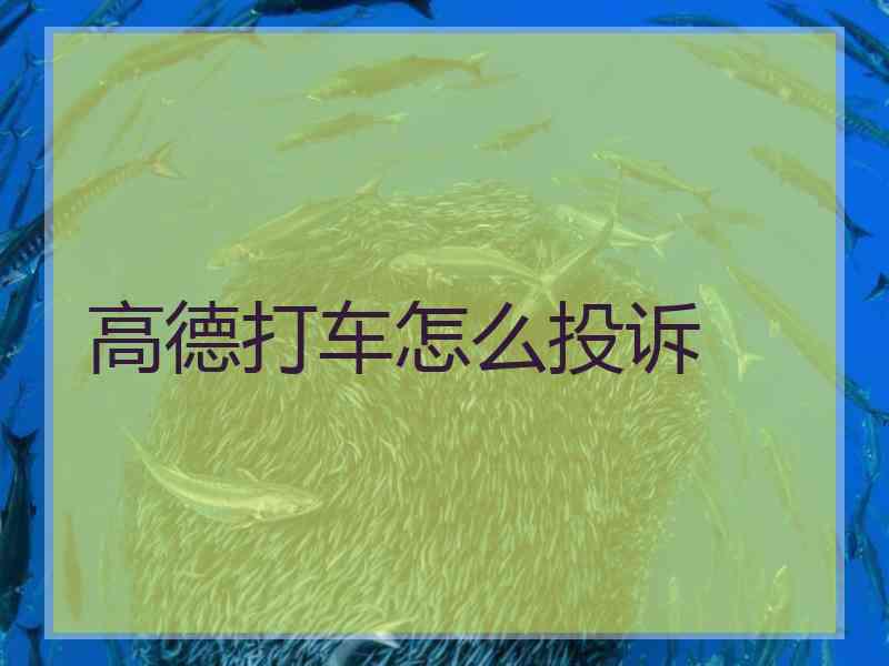 高德打车怎么投诉 高德打车怎么投诉