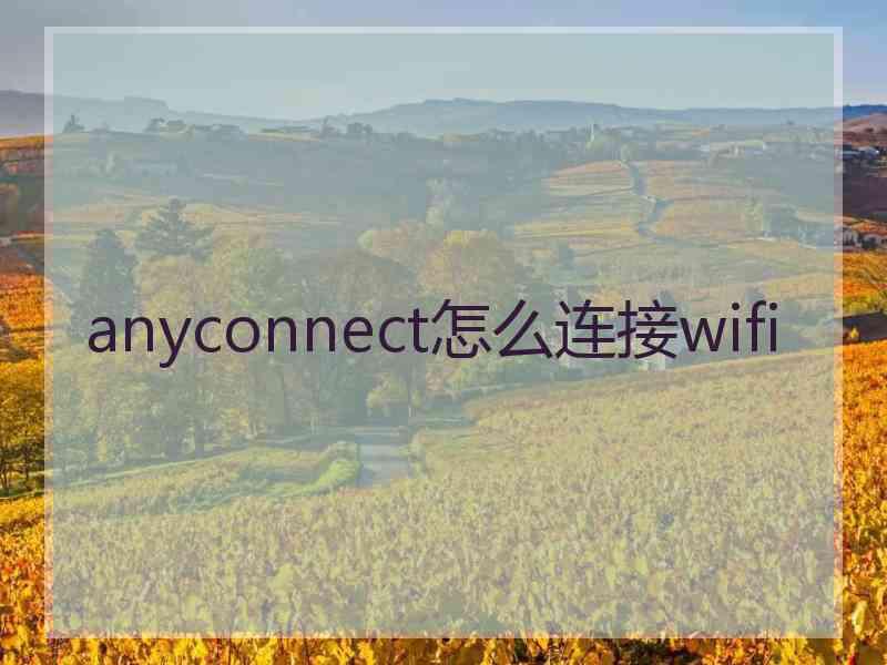anyconnect怎么连接wifi