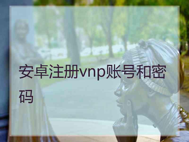 安卓注册vnp账号和密码