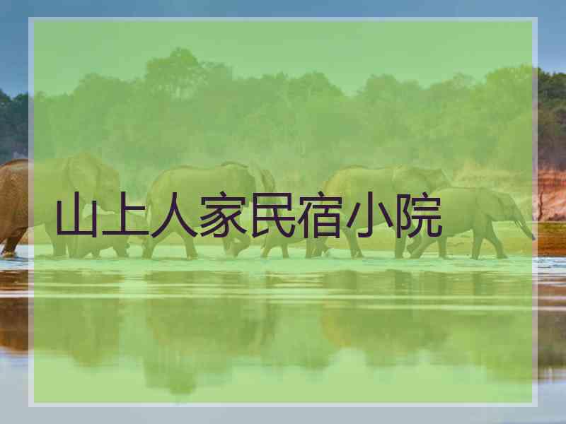 山上人家民宿小院 山上人家民宿小院