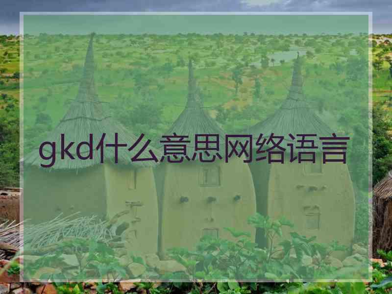 gkd什么意思网络语言