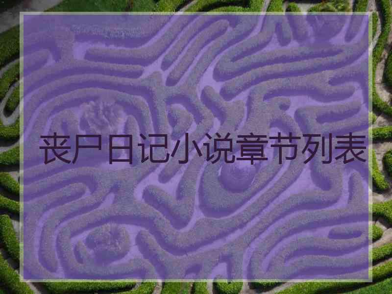 丧尸日记小说章节列表