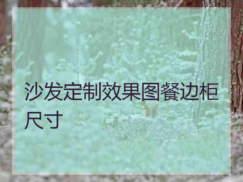 沙发定制效果图餐边柜尺寸