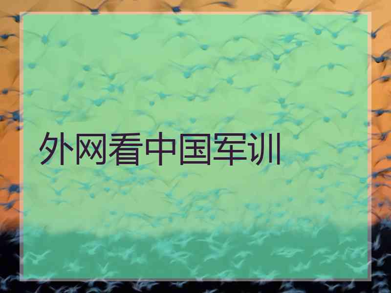 外网看中国军训