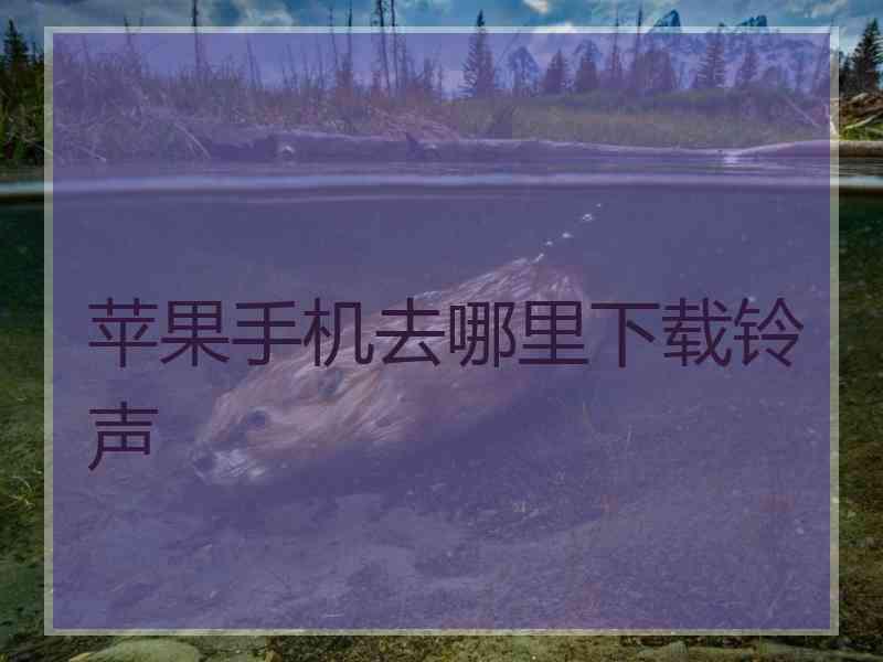 苹果手机去哪里下载铃声
