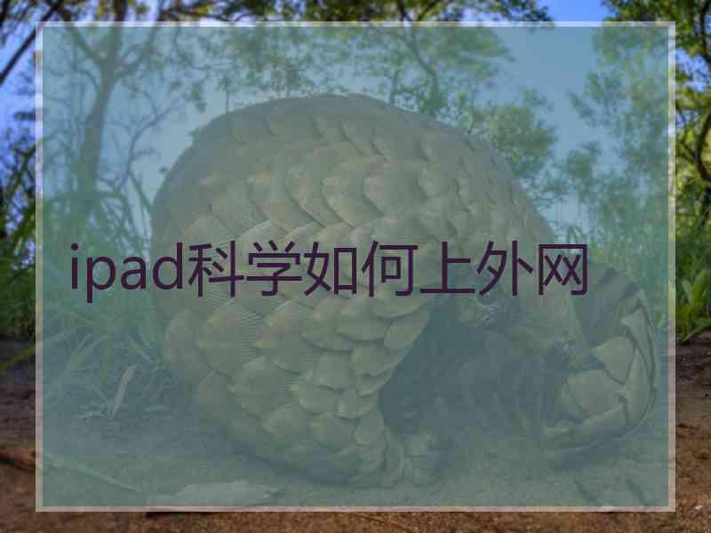 ipad科学如何上外网