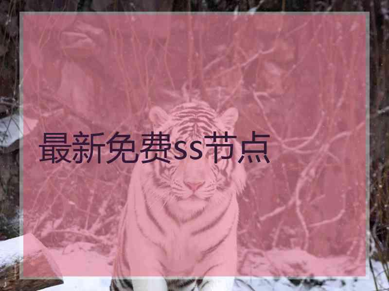 最新免费ss节点