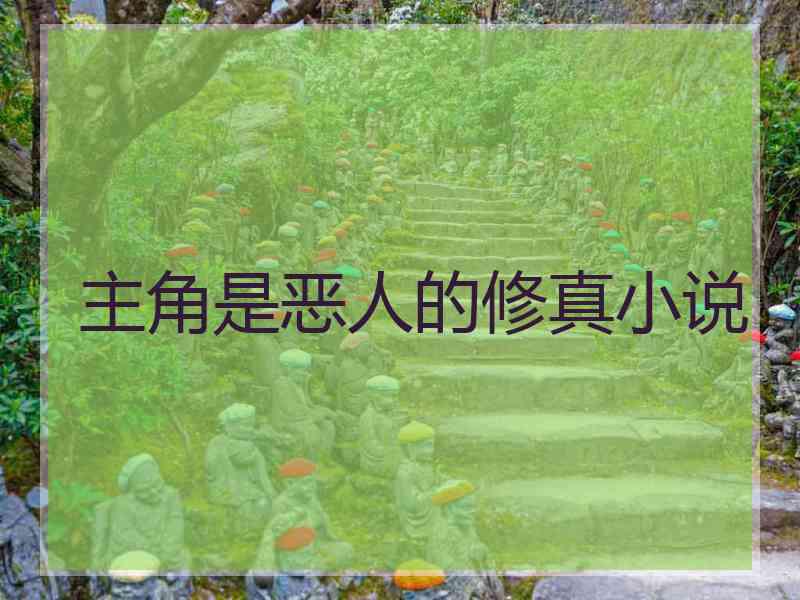 主角是恶人的修真小说