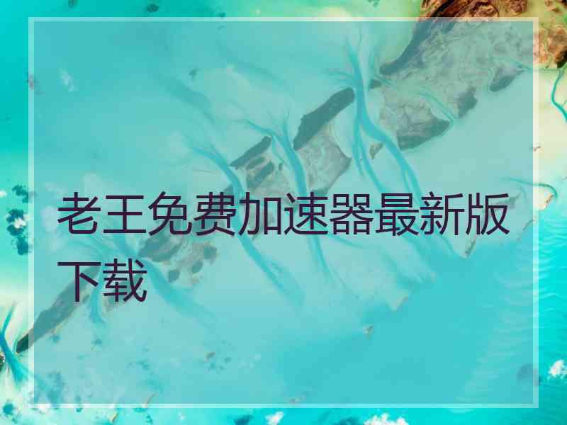 老王免费加速器最新版下载