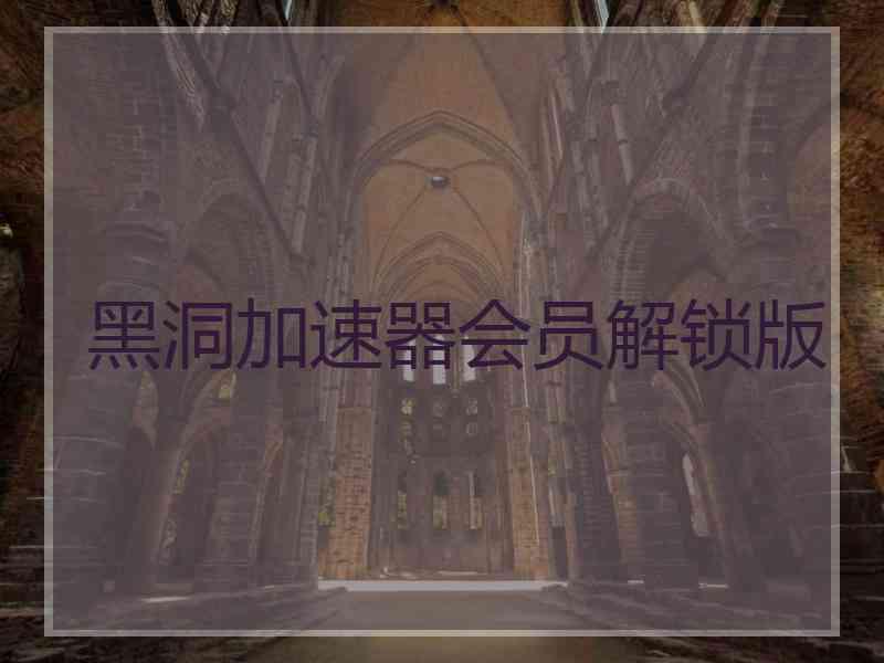 黑洞加速器会员解锁版