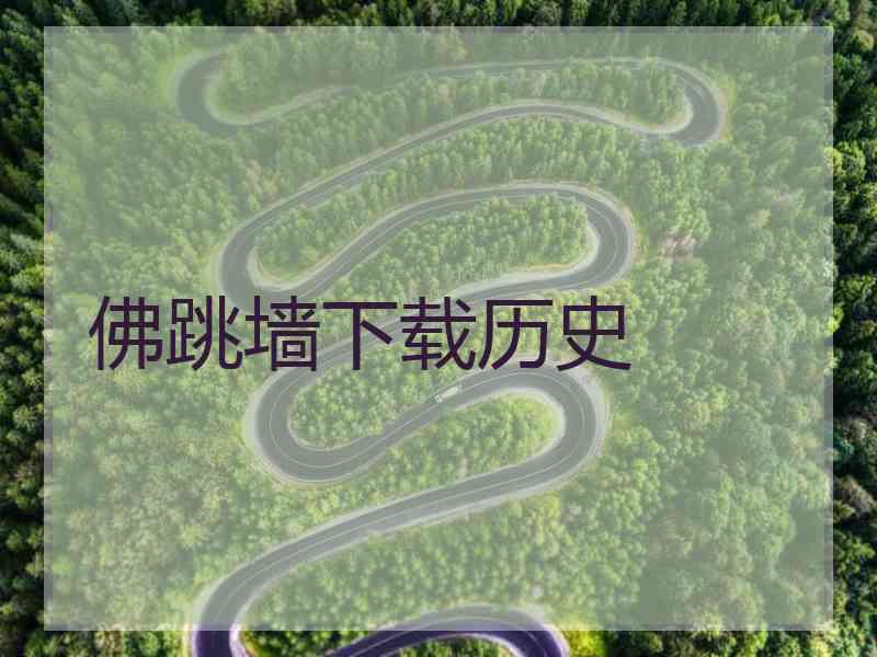 佛跳墙下载历史