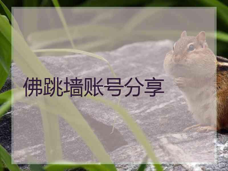 佛跳墙账号分享