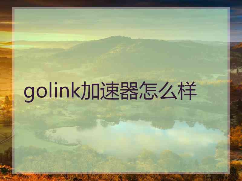 golink加速器怎么样