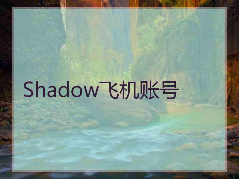 Shadow飞机账号