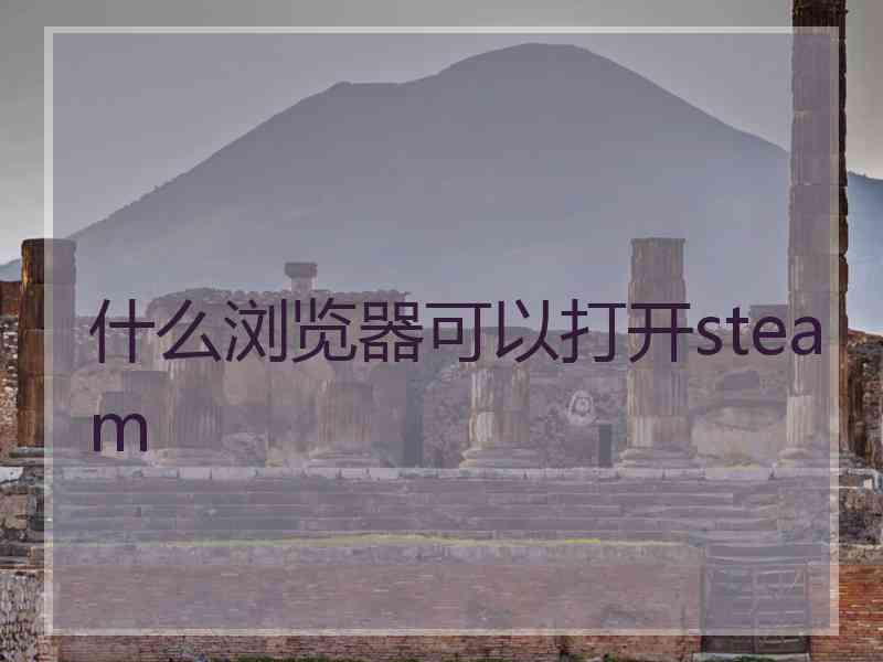 什么浏览器可以打开steam