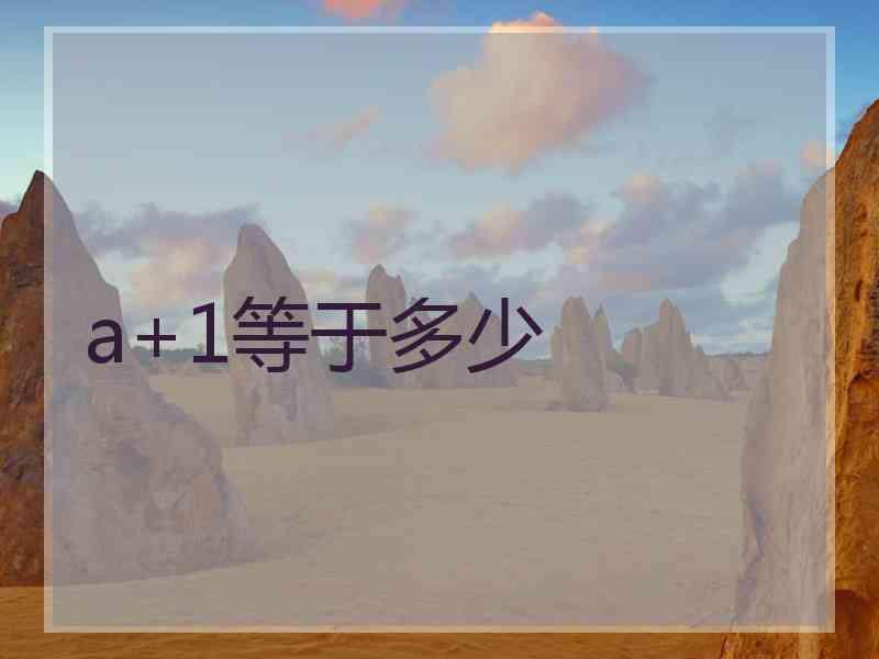 a+1等于多少