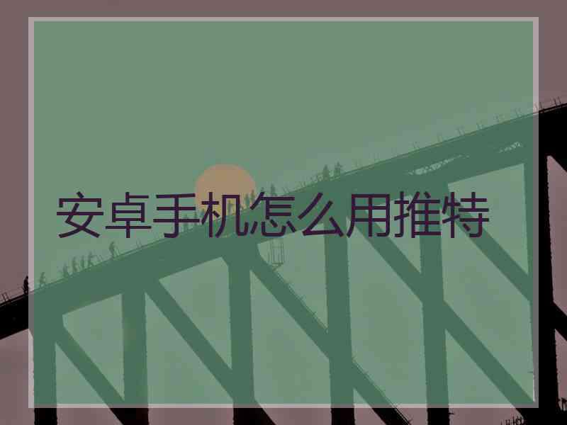 安卓手机怎么用推特
