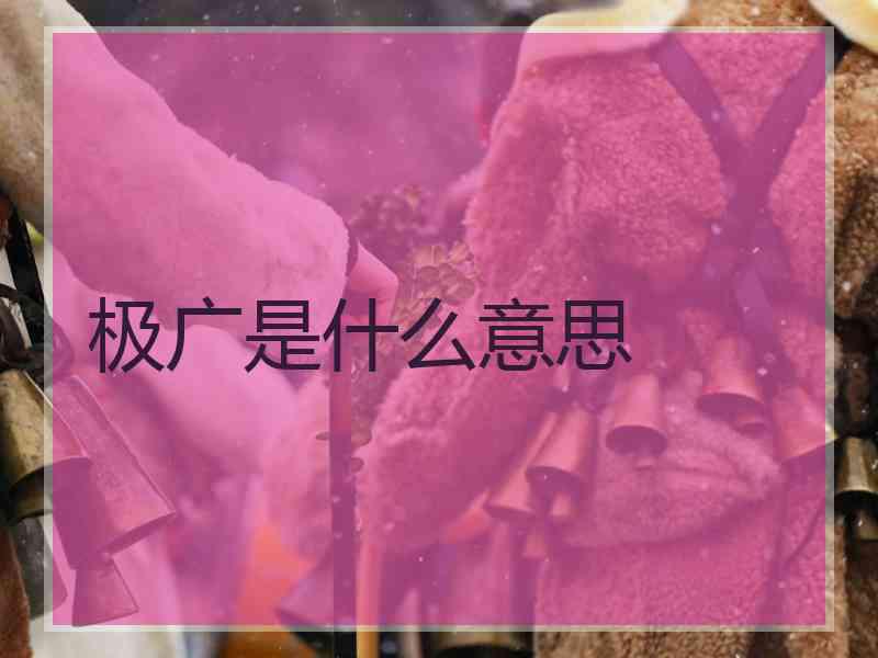 极广是什么意思