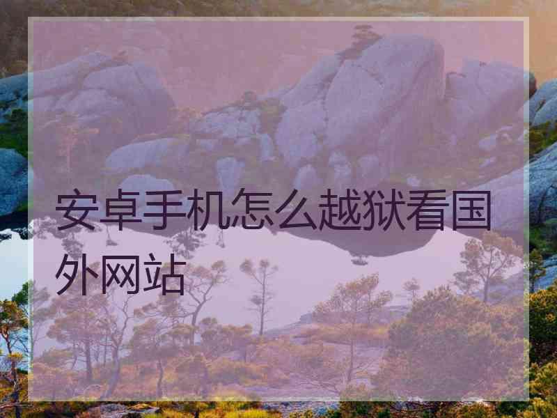安卓手机怎么越狱看国外网站