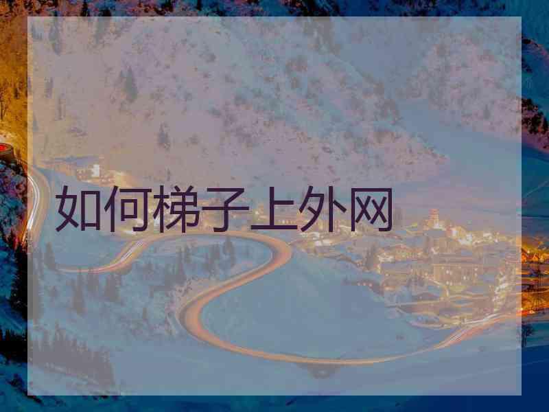 如何梯子上外网