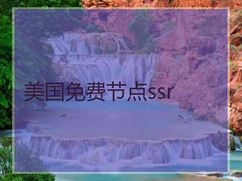 美国免费节点ssr