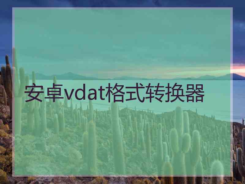 安卓vdat格式转换器