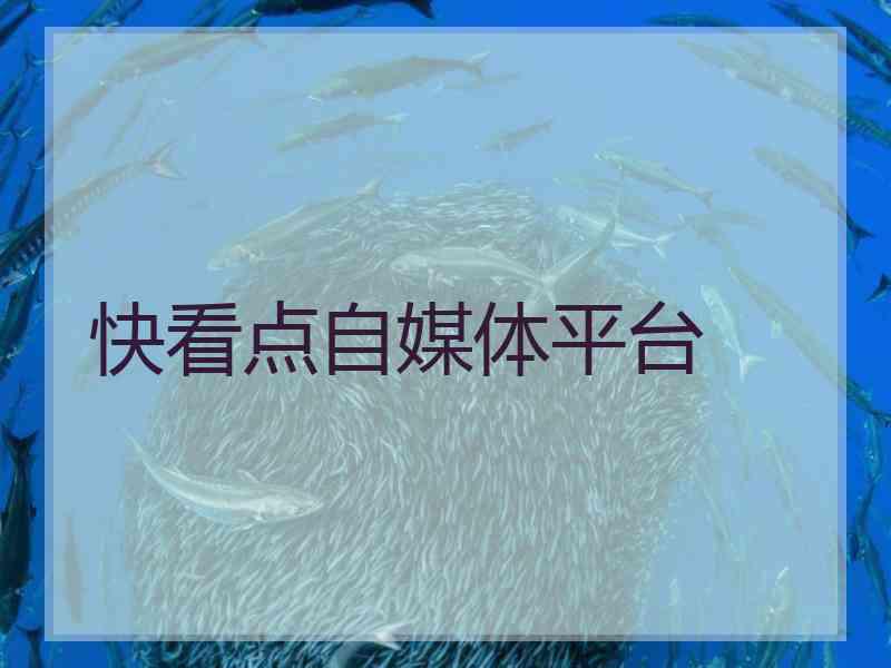 快看点自媒体平台