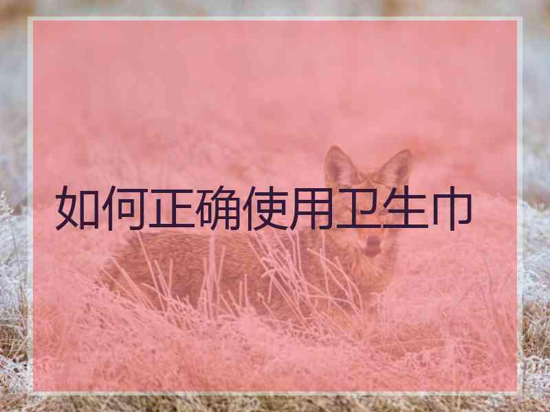 如何正确使用卫生巾