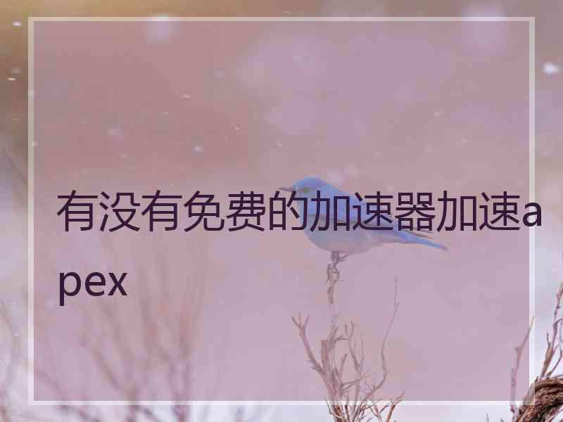 有没有免费的加速器加速apex
