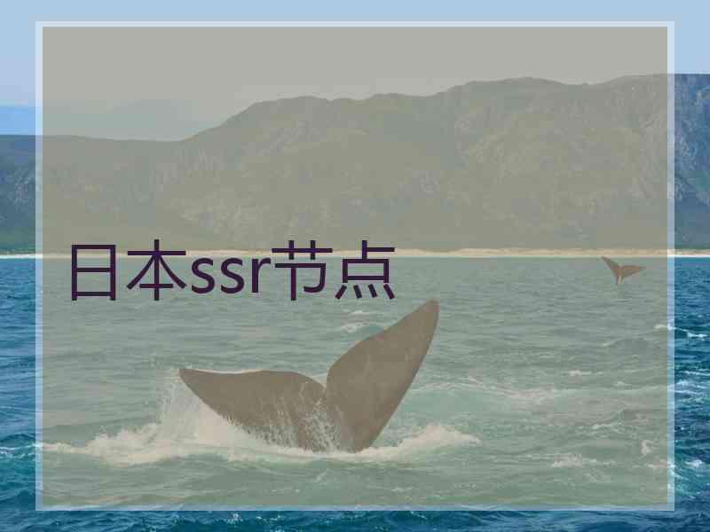 日本ssr节点