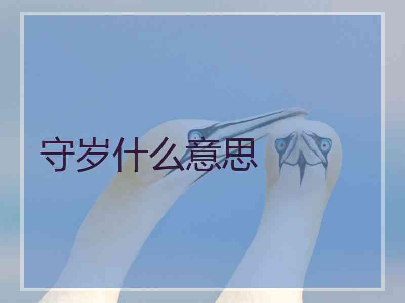 守岁什么意思