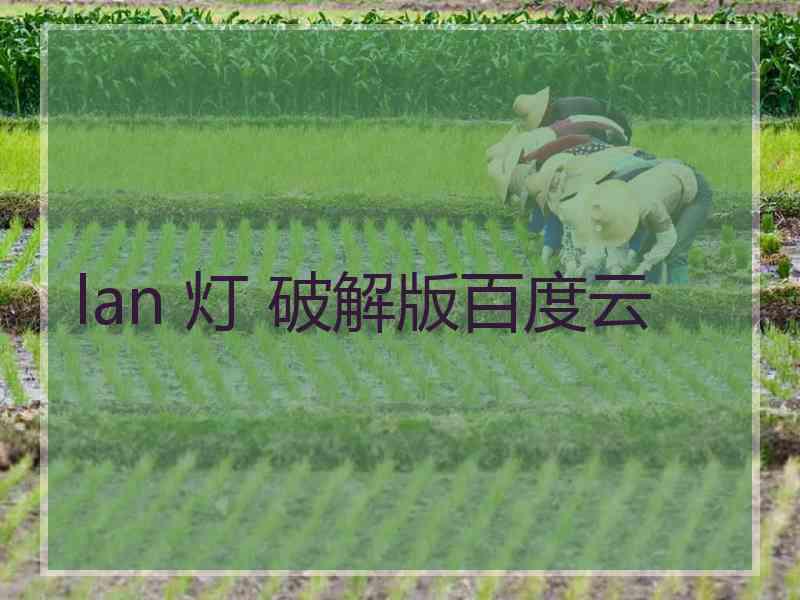 lan 灯 破解版百度云