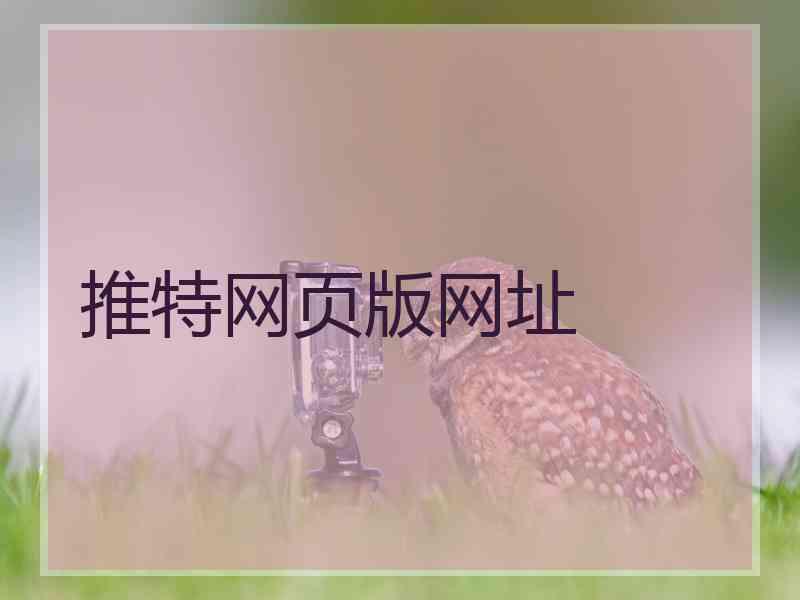 推特网页版网址