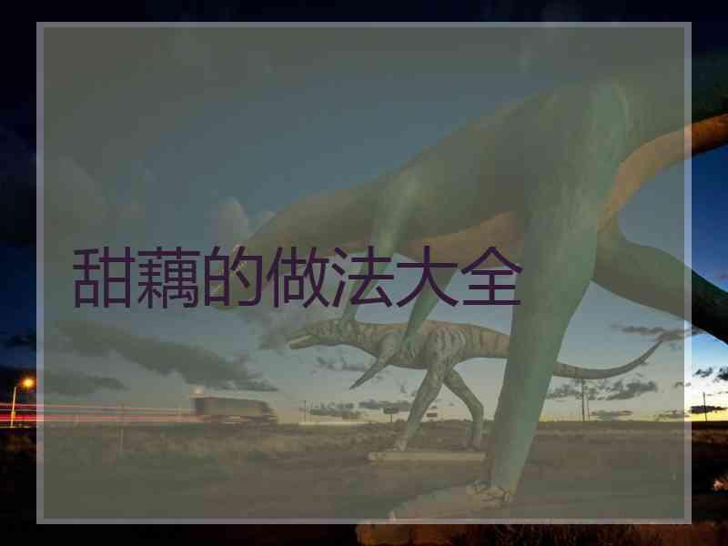 甜藕的做法大全