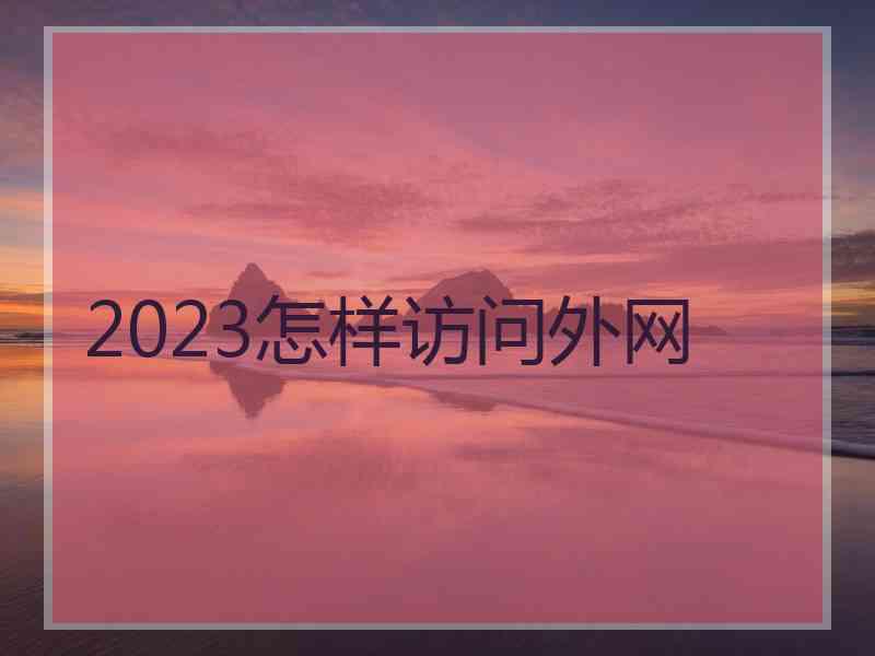 2023怎样访问外网