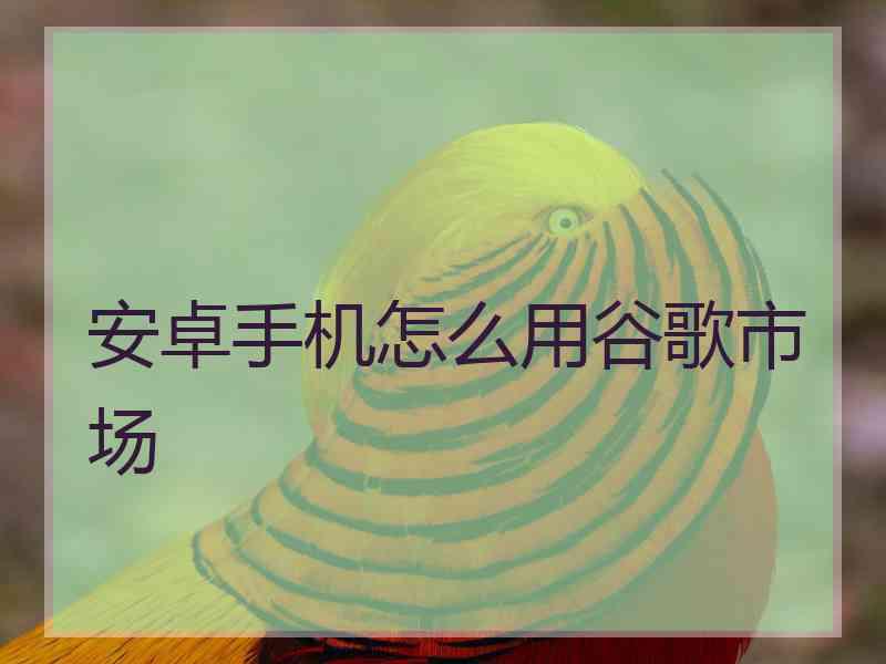 安卓手机怎么用谷歌市场