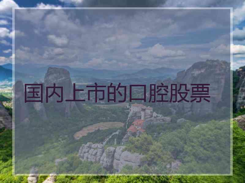 国内上市的口腔股票