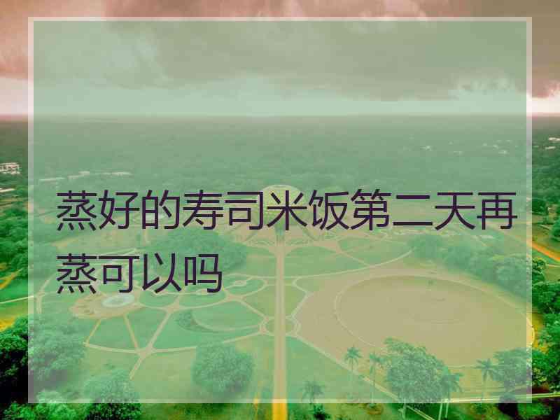蒸好的寿司米饭第二天再蒸可以吗