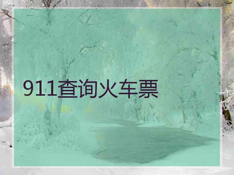 911查询火车票