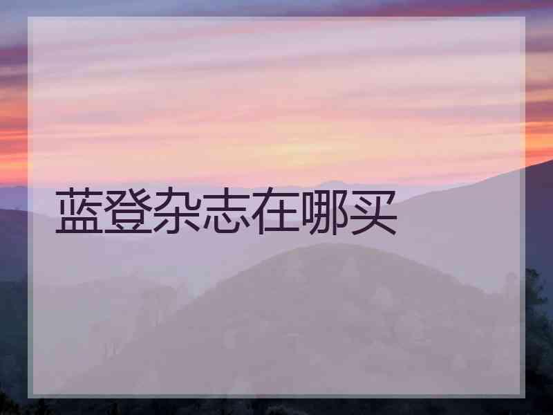 蓝登杂志在哪买