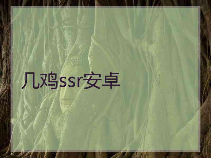 几鸡ssr安卓