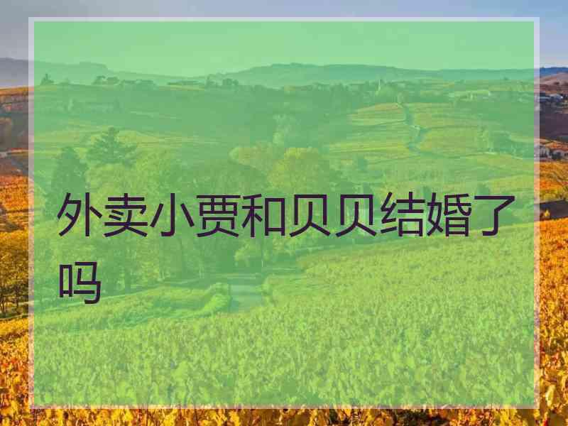 外卖小贾和贝贝结婚了吗