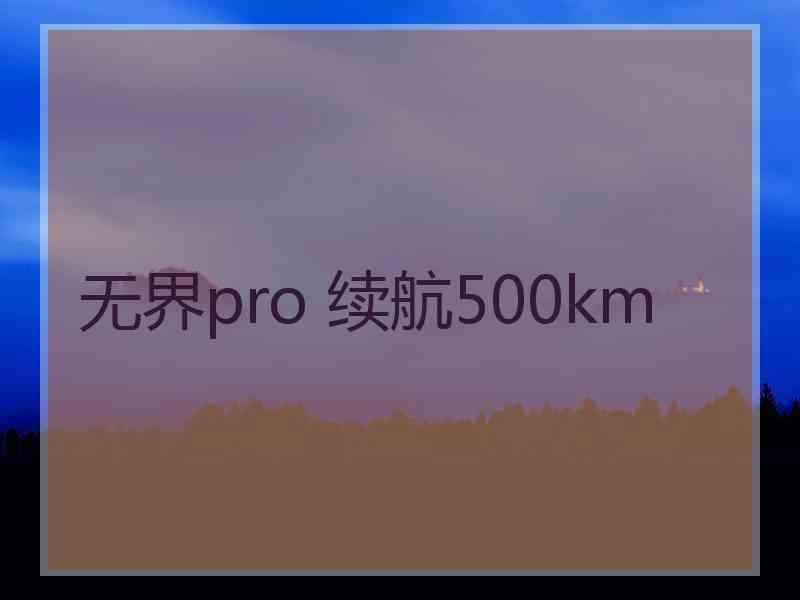 无界pro 续航500km