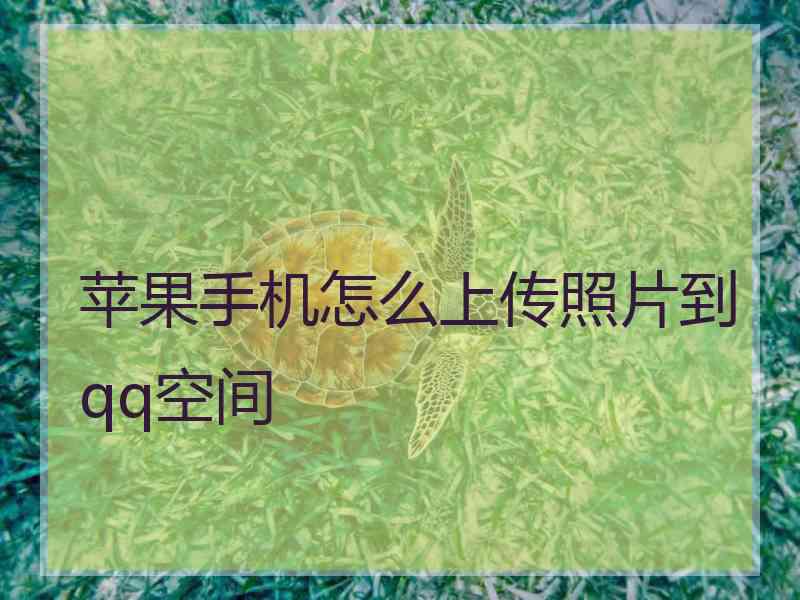 苹果手机怎么上传照片到qq空间