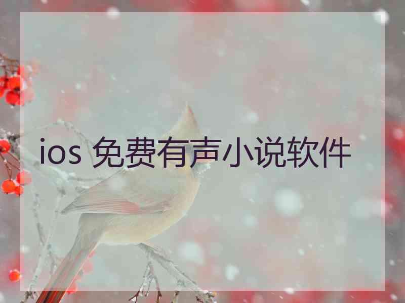 ios 免费有声小说软件