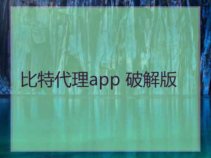比特代理app 破解版