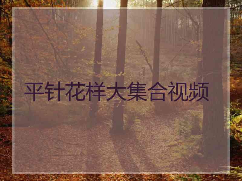 平针花样大集合视频