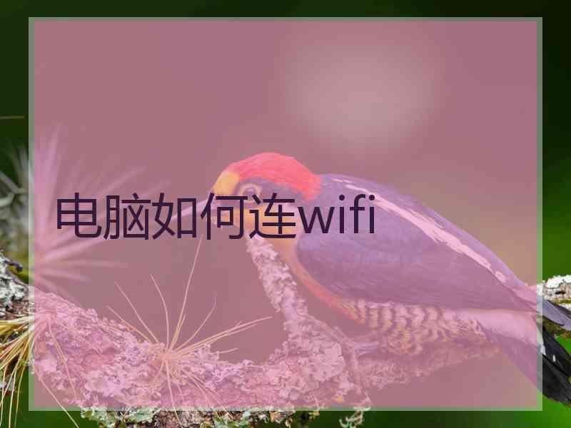 电脑如何连wifi