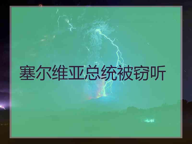 塞尔维亚总统被窃听